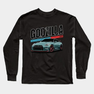 Godzilla Nissan GTR R35 JDM Vintage Car Long Sleeve T-Shirt
